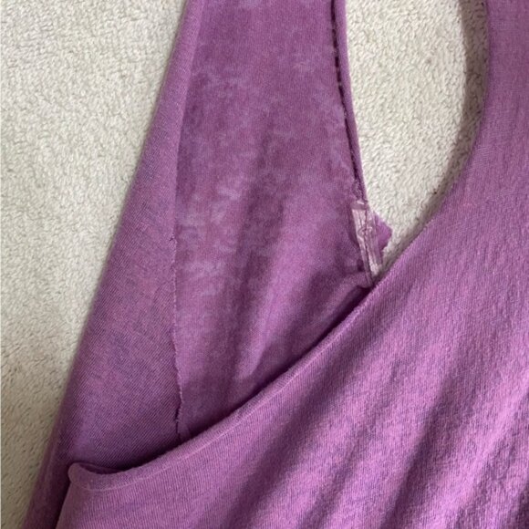 Element Purple Semi Sheer Gathered Front Tank Top L - Picture 12 of 14